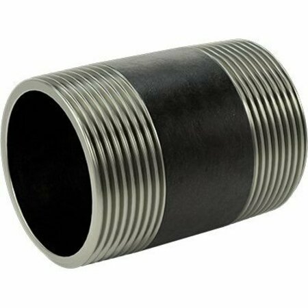 BSC PREFERRED Standard-Wall Steel Pipe Nipple Threaded on Both Ends 1-1/2 NPT 2-1/2 Long 44615K448